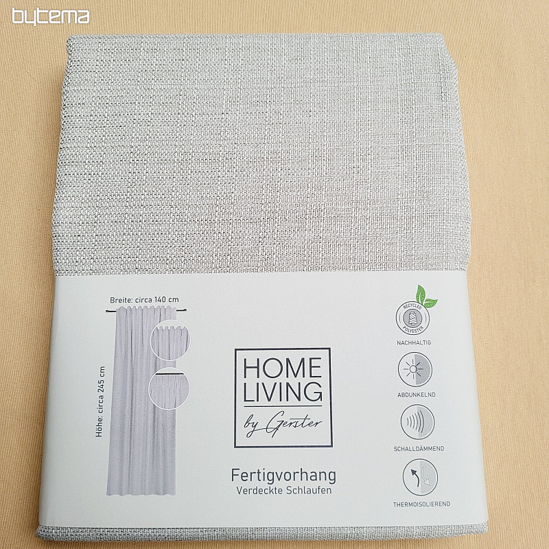 Luksuzna že izdelana zavesa HOME LIVING bež siva