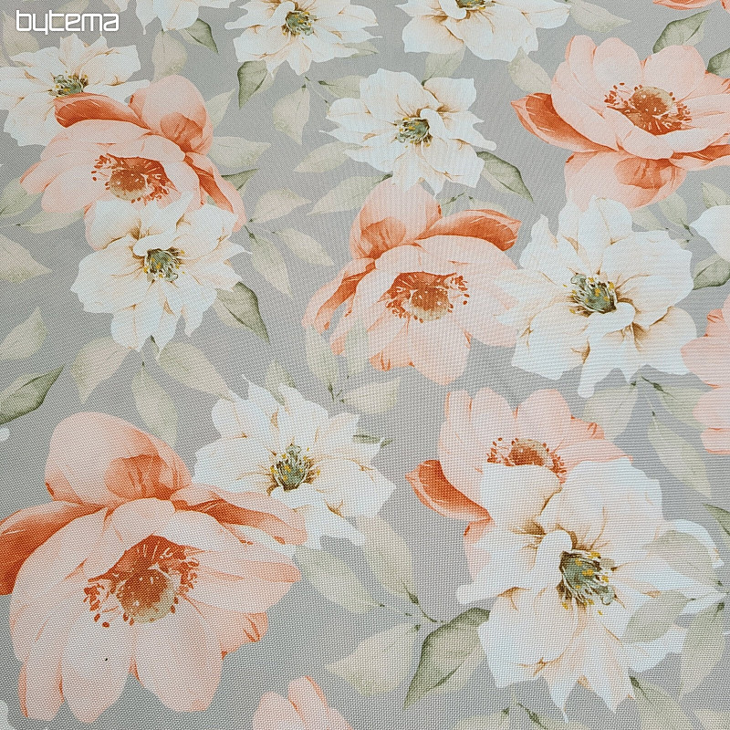Dekorativna tkanina OXFORD ORANGE FLOWER