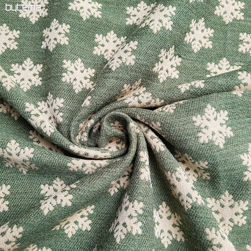 Luksuzna dekorativna tkanina FLAKES GREEN
