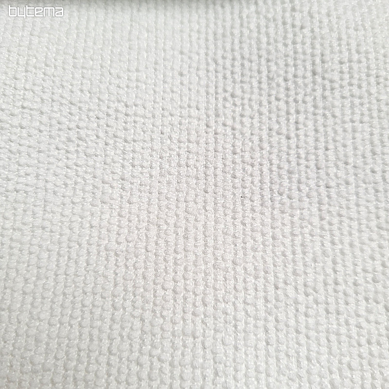 Luksuzna enobarvna dizajnerska dekorativna tkanina GERSTER 77052/10 BELA