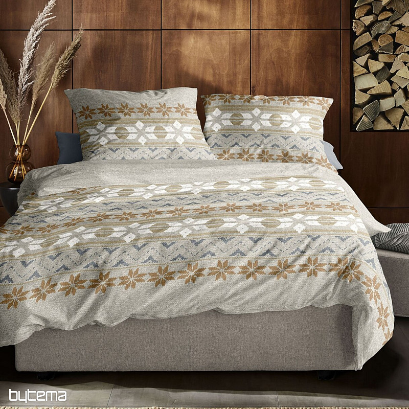 Luksuzna flanelasta posteljnina IRISETTE PANDA 8621-80 NATUR