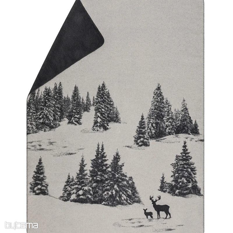 Odeja DF SAVONA SNOWY DEER siva