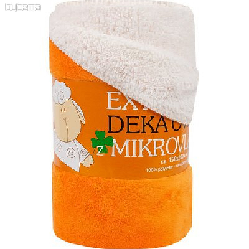 odeja iz mikrovlaken SOFT SHEEP oranžna