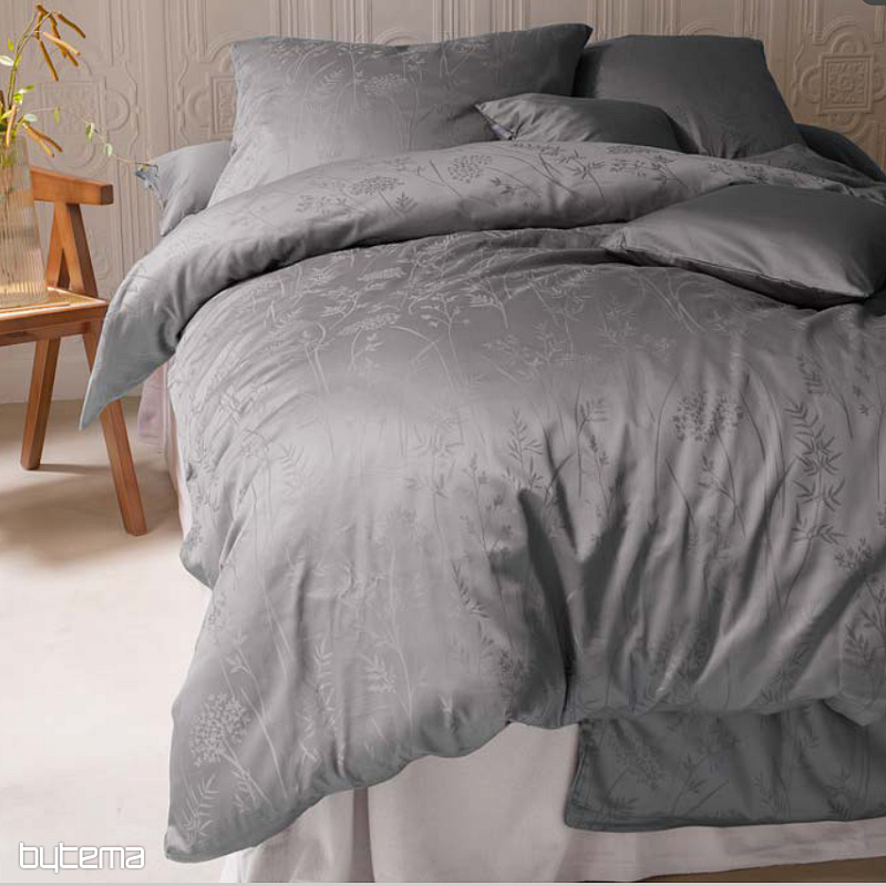 Luksuzni bombažni damast RIO TEMNO SIVA