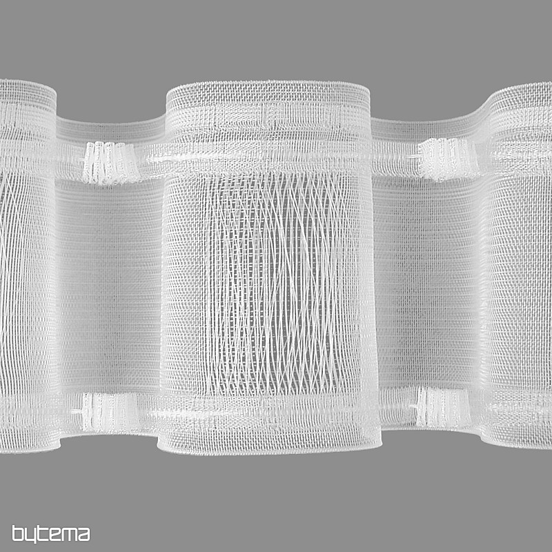 WAVE zavesa 10 cm, 1:2 - drsnik/palica