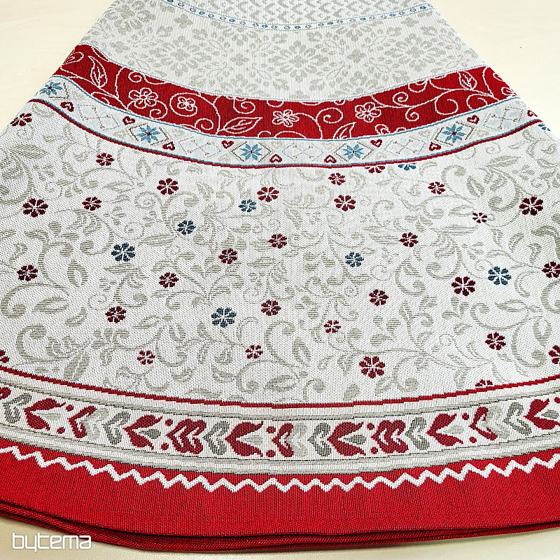 Okrogel tapiserijski prt CVETJE V OKVIRJU