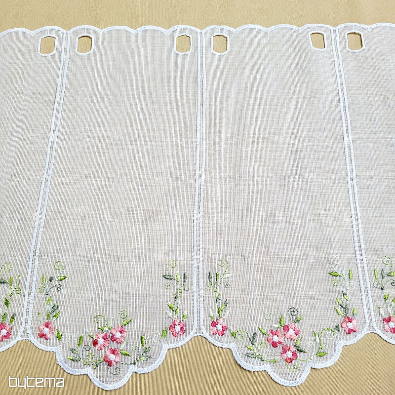 Vitražna zavesa ROŽNATE CVETICE