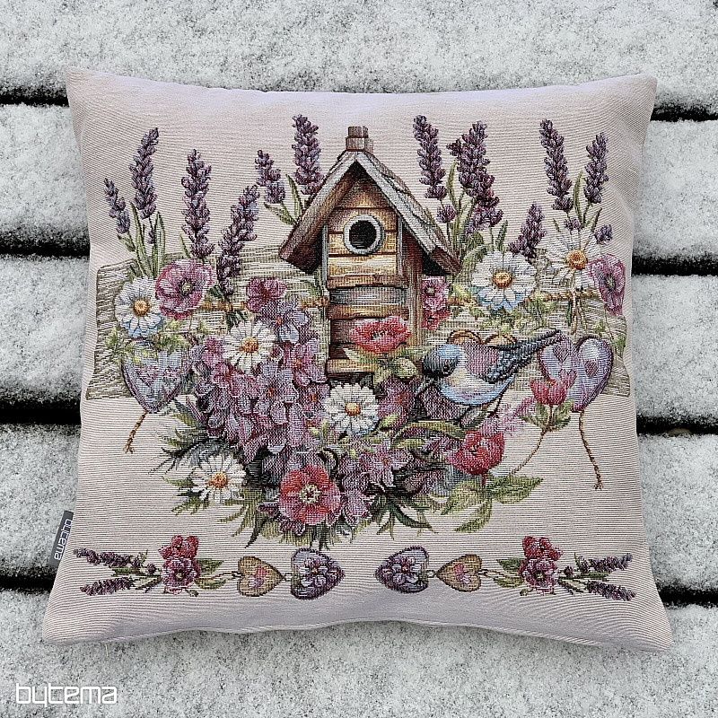 Prevleka za vzglavnik iz tapiserije BIRDHOUSE