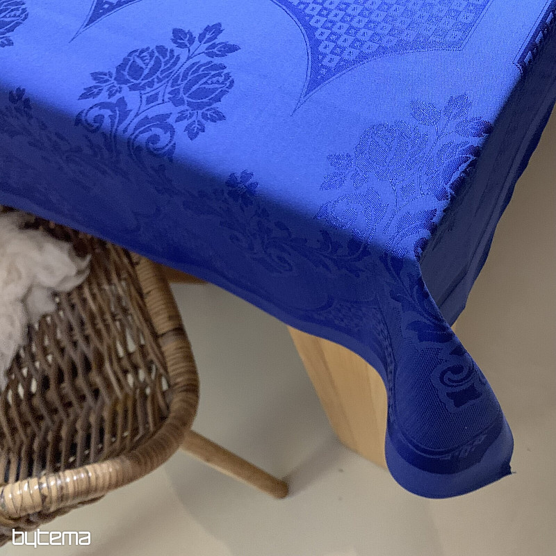 Prt DAMASK temno moder 140 x 220