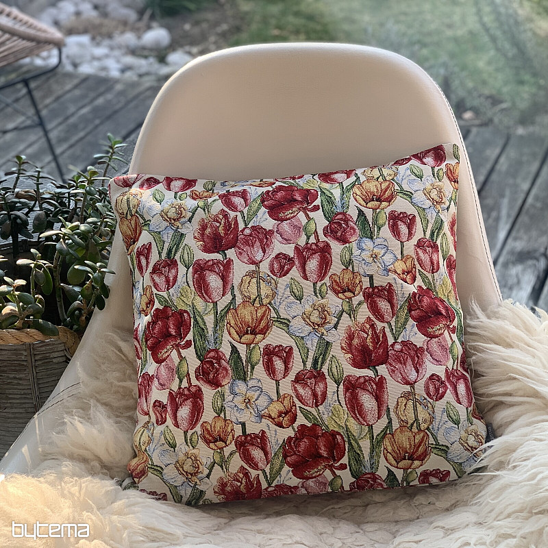 Prevleka za vzglavnik iz tapiserije TULIPANI NAOMI