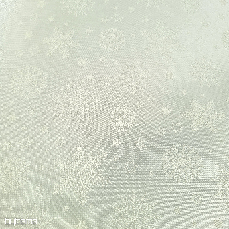 Dekorativna enobarvna tkanina FLAKES MIX CREAM