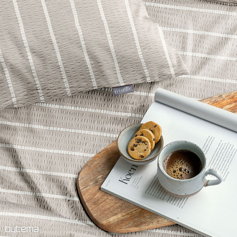 IRISETTE luksuzni mehki krep EASY 8548-80 Črte bež