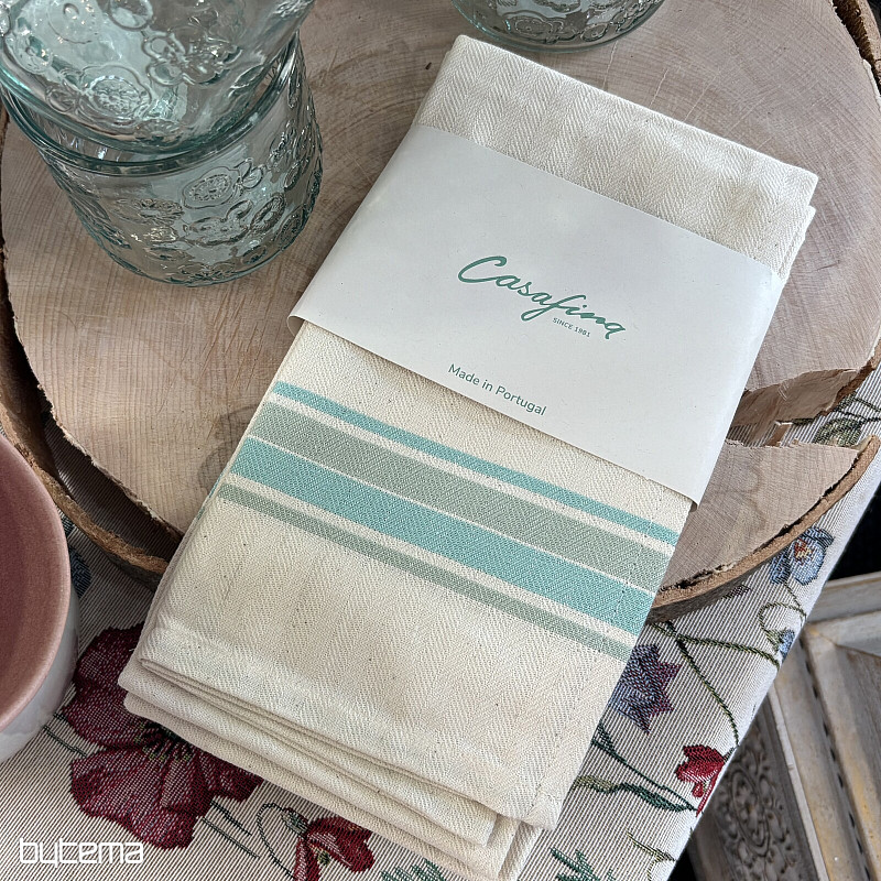 Brisače FRENCH STRIPES AQUA 70x50 2 kosa