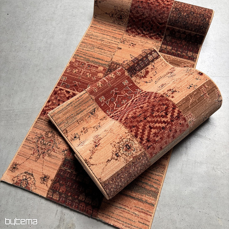 Luksuzen volnen tekač ROYAL PATCHWORK zelen