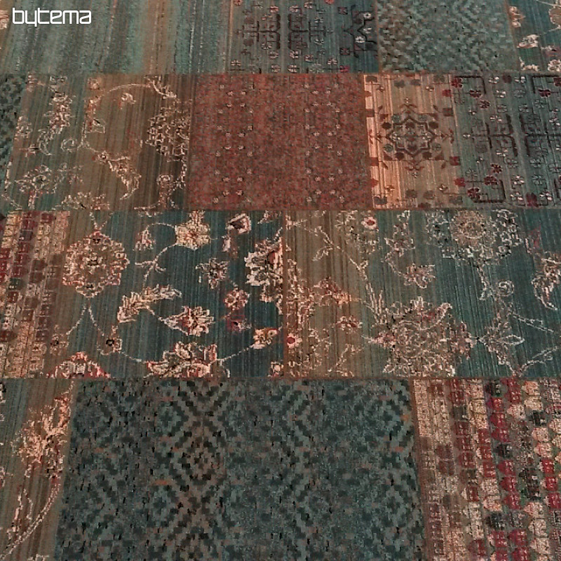 Luksuzne volnene preproge ROYAL PATCHWORK zelena