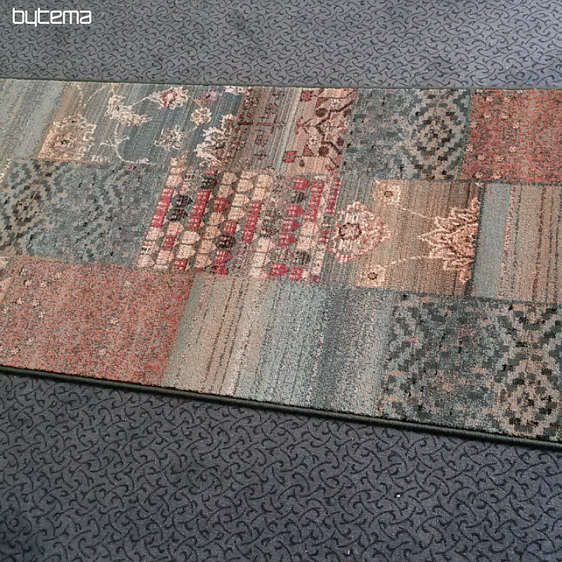 Luksuzen volnen tekač ROYAL PATCHWORK zelen
