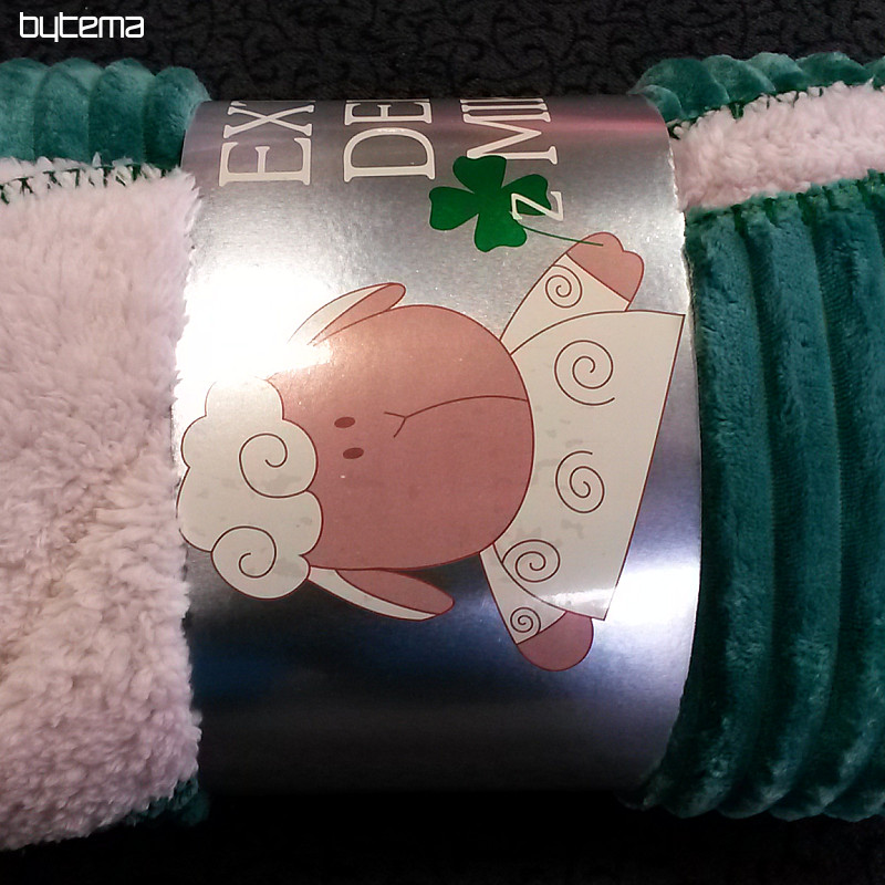 odeja iz mikrovlaken EXTRA SOFT SHEEP velvet - smaragdno zelena