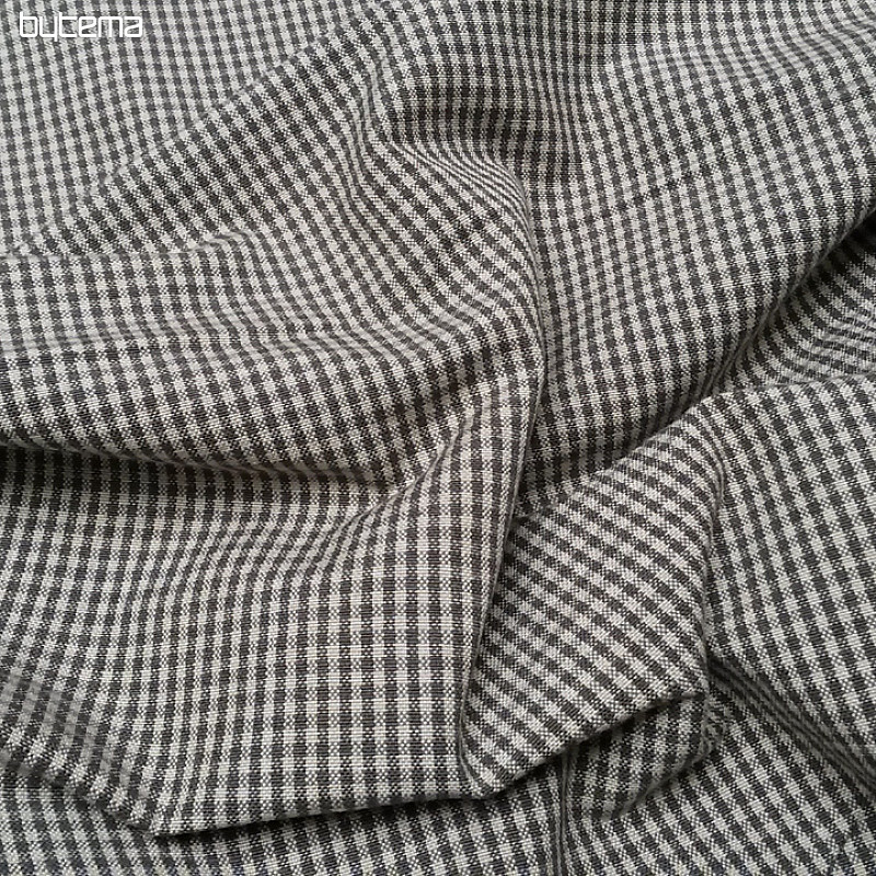 Latka mini káro ROYANS graphite/len