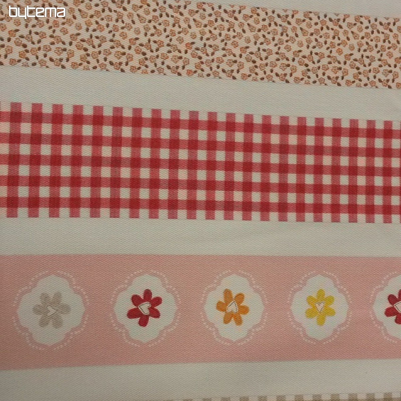 Dekorativna tkanina TWIST B01 oranžne črte
