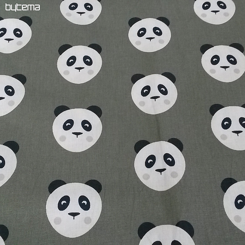 Bombažna tkanina PANDA olivno zelena