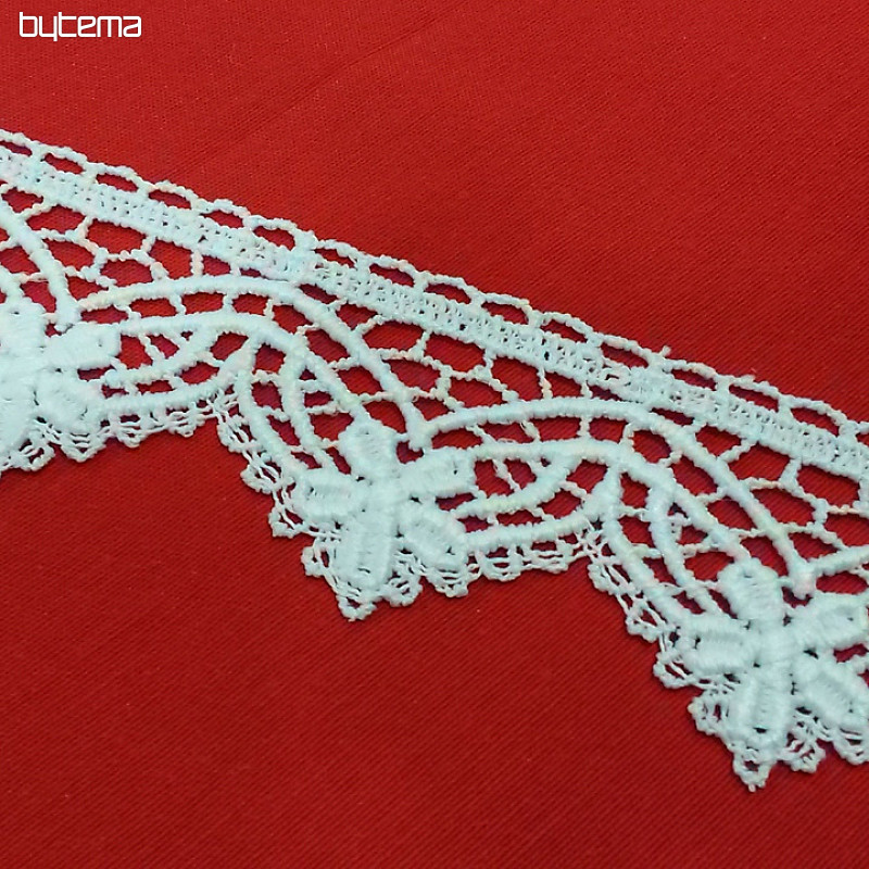 Čipka 5557/0010 6 cm bela mat
