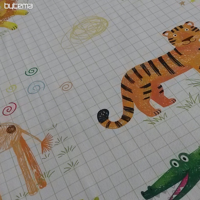 Otroška dekorativna tkanina ZOO risanka
