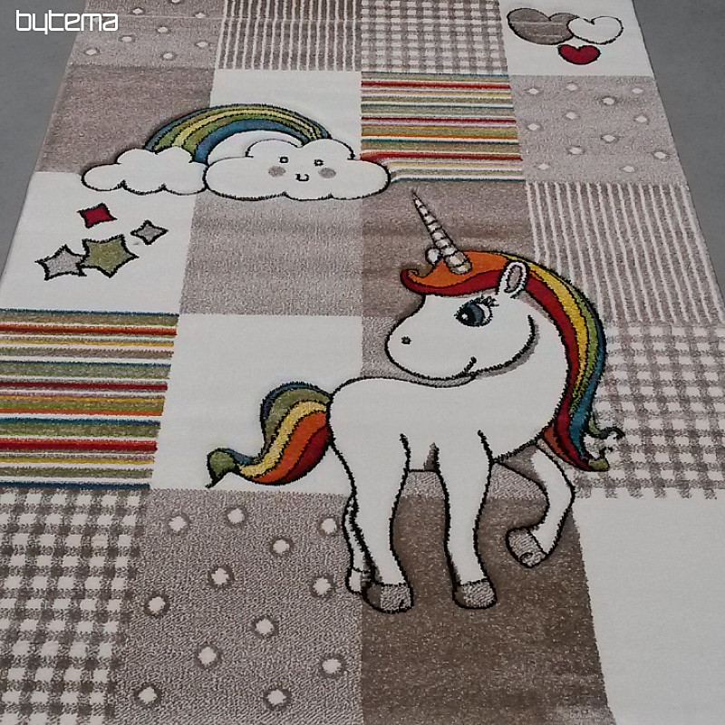 Otroška delna preproga Unicorn bež