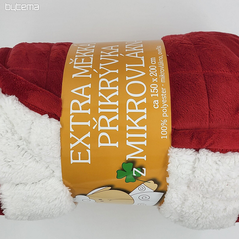 odeja iz mikrovlaken EXTRA SOFT SHEEP šivi BORDÓ