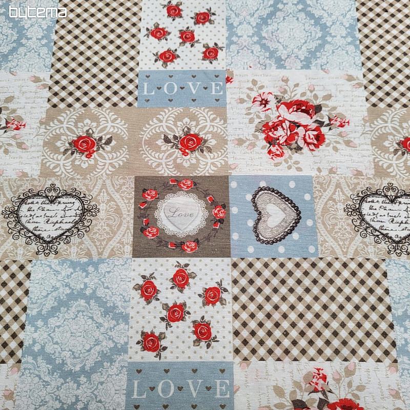 Dekorativna tkanina LIA bež patchwork