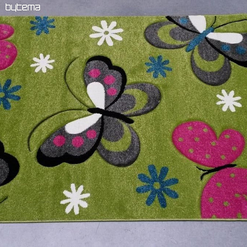 Otroška kosovna preproga Butterflies zelena