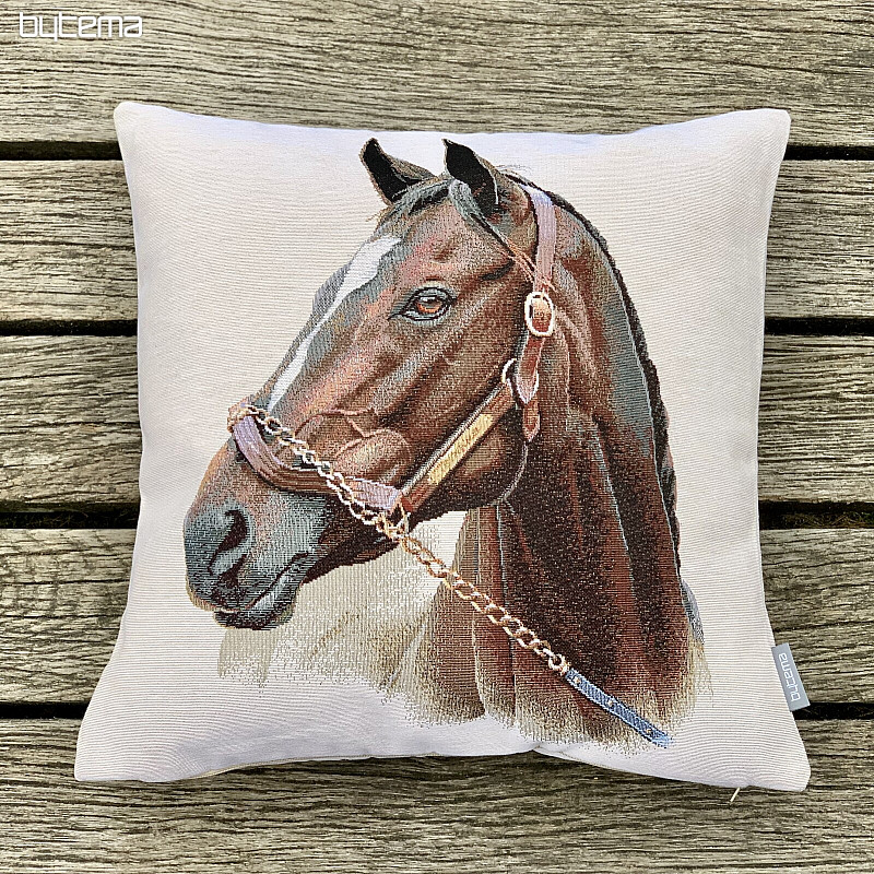 Goblen prevleka za blazino HORSE BROWN