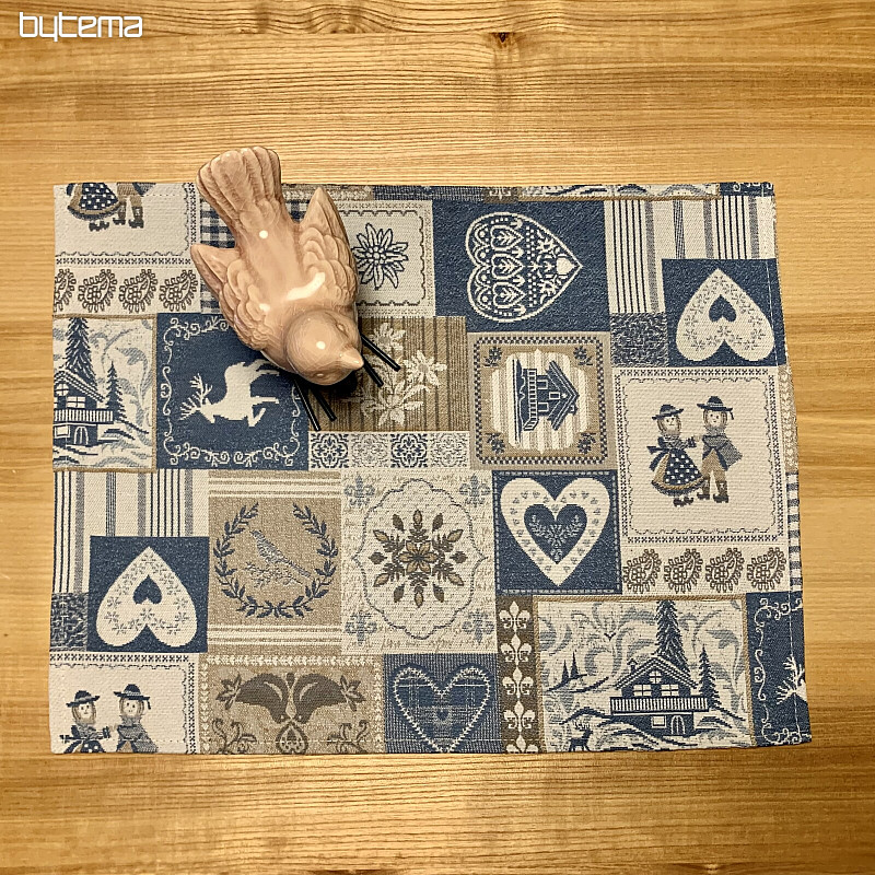 Pogrinjek PATCHWORK SRCE moder