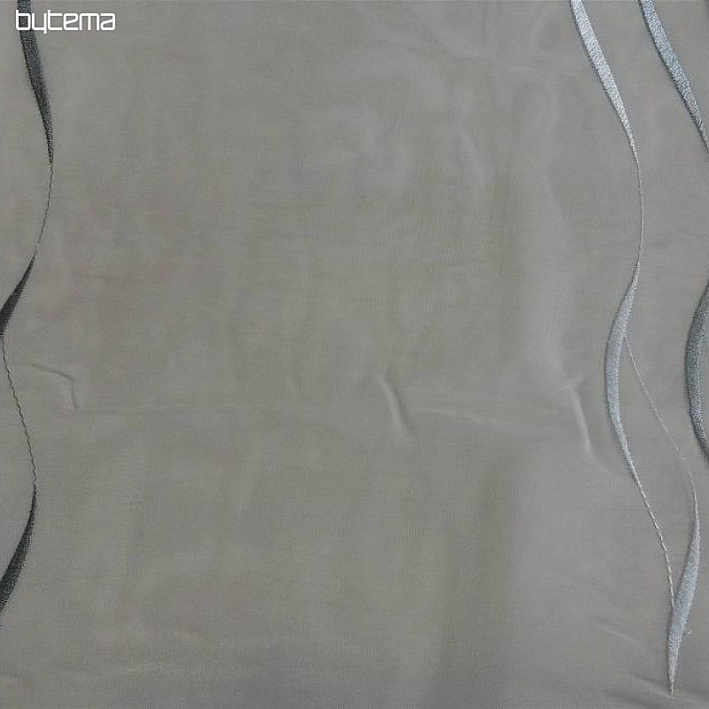 Voile zavesa z vezenino siva Gerster 195/0810