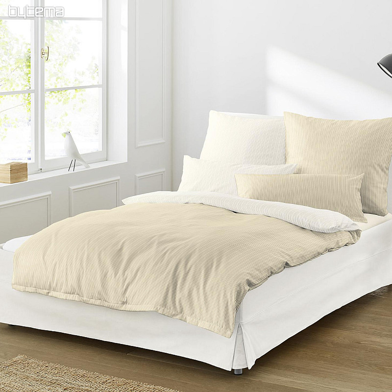 Luksuzna satenasta posteljnina LINEA 8021-80 krem