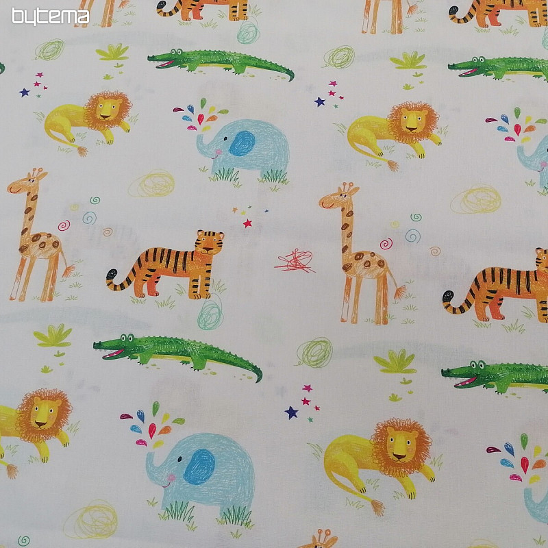 Bombažna tkanina JUNGLE DOODLE
