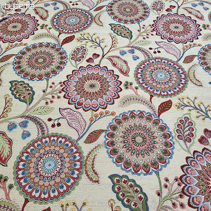 Tkanina za tapiserije ARCADIA MANDALA FLOWERS