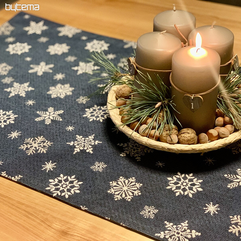 Goblen prt, šal Blue flake