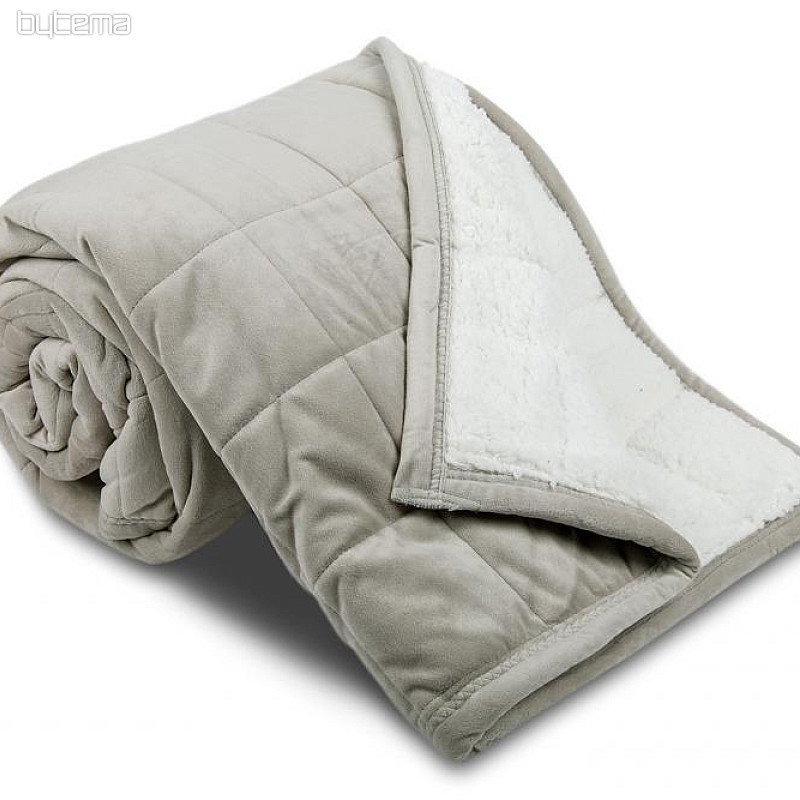 odeja iz mikrovlaken EXTRA SOFT SHEEP šiv siva svetl