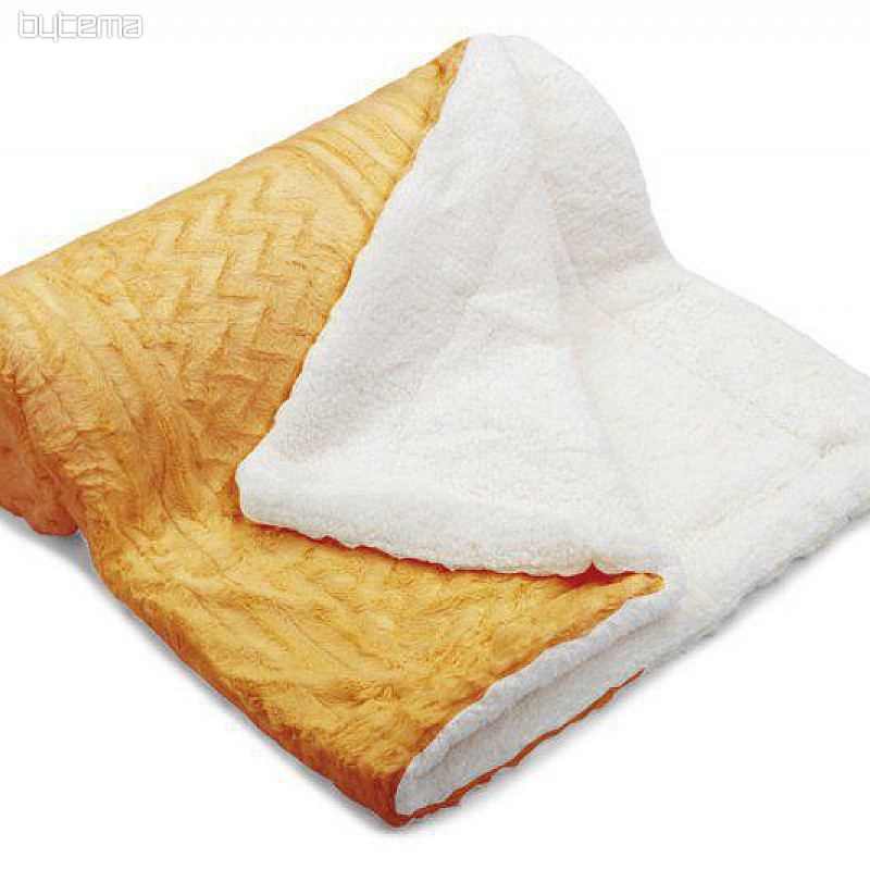 Jacquard ovčja odeja - 150x200 oranžna