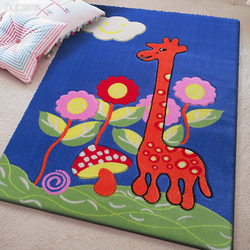 Otroška preproga KIDS GIRAFFE modra