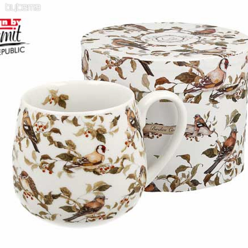 Porcelanasta skodelica Chubby Birds