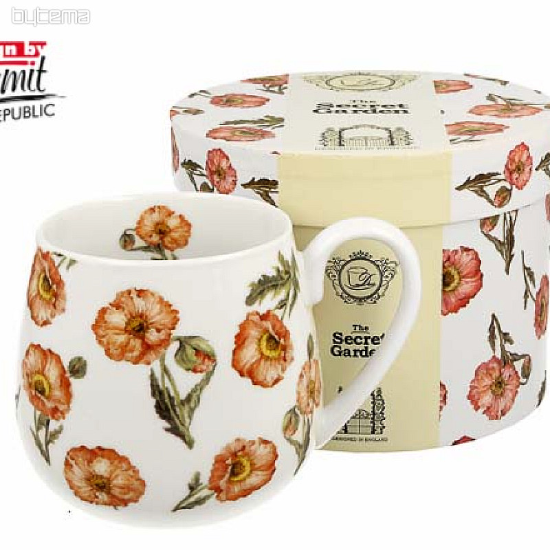 Debela porcelanasta skodelica divjega maka