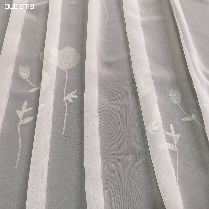 Zavesa voile FLOWERS bež