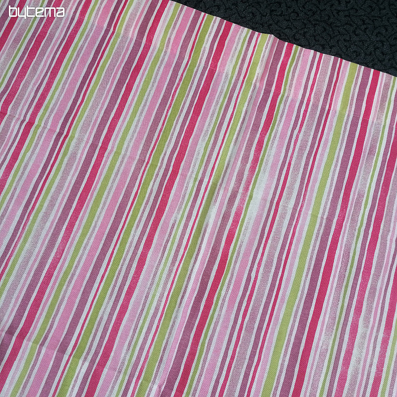 Okrasna zavesa Stripes roza 130x248 cm