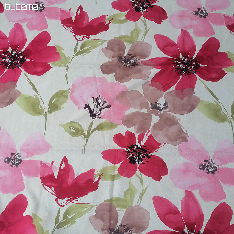 Dekorativna zavesa Pink flowers velika 150x240 cm