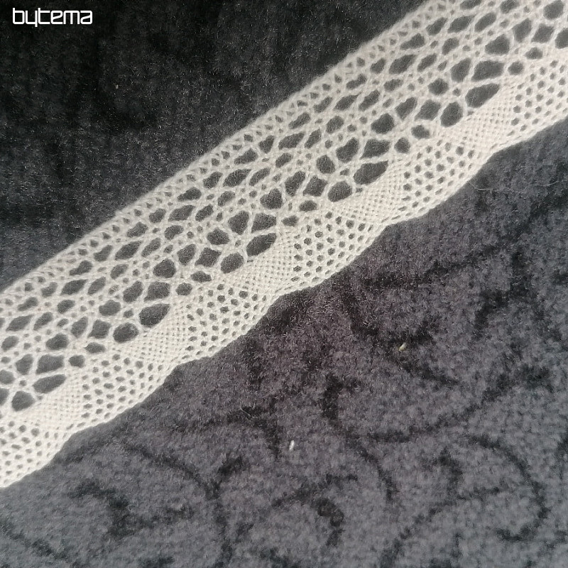 Bombažna čipka 75077/6200 32mm krem