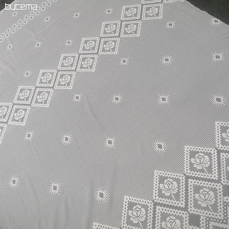 Jacquard zavesa 86759/300 bela