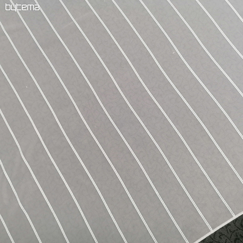 Bela voile zavesa s črtami 265 cm