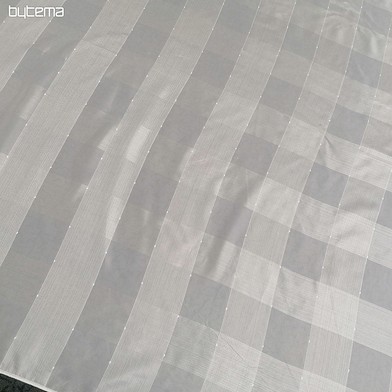 Voile zavesa 5533 kocke bela