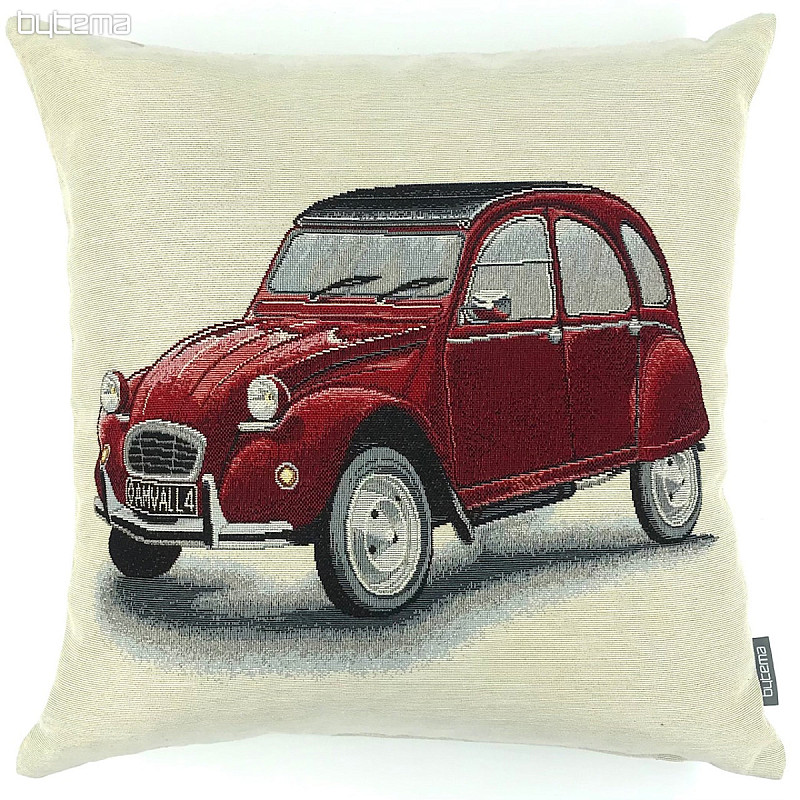 Prevleka za blazino iz tapiserije Citroën 2CV rdeča